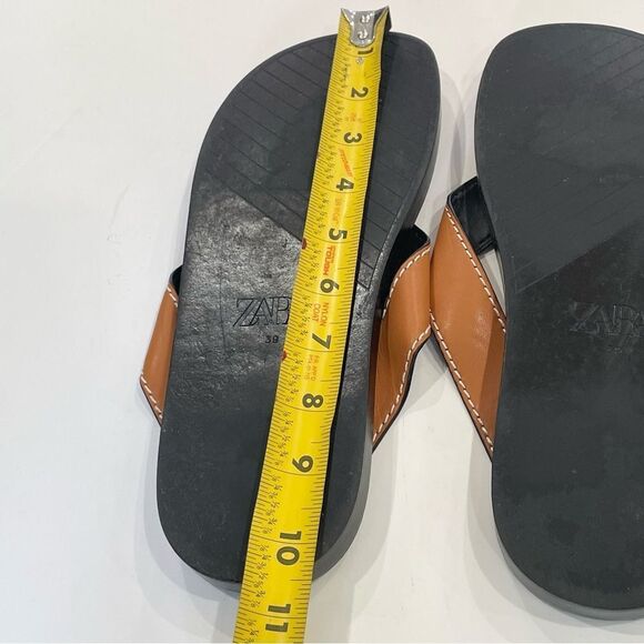 Zara Thong Sandals, Brown, Size 8 - Picture 7 of 11